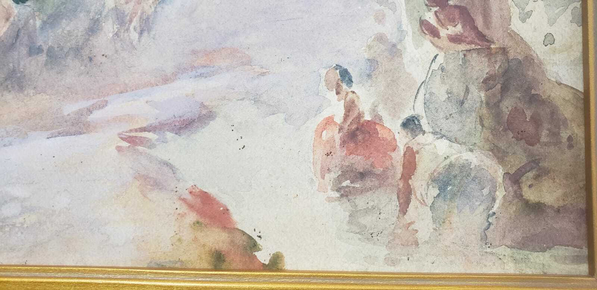 Original Fine  Watercolor Painting / Circa: 1880 - 1900 / Antique / Super Rare