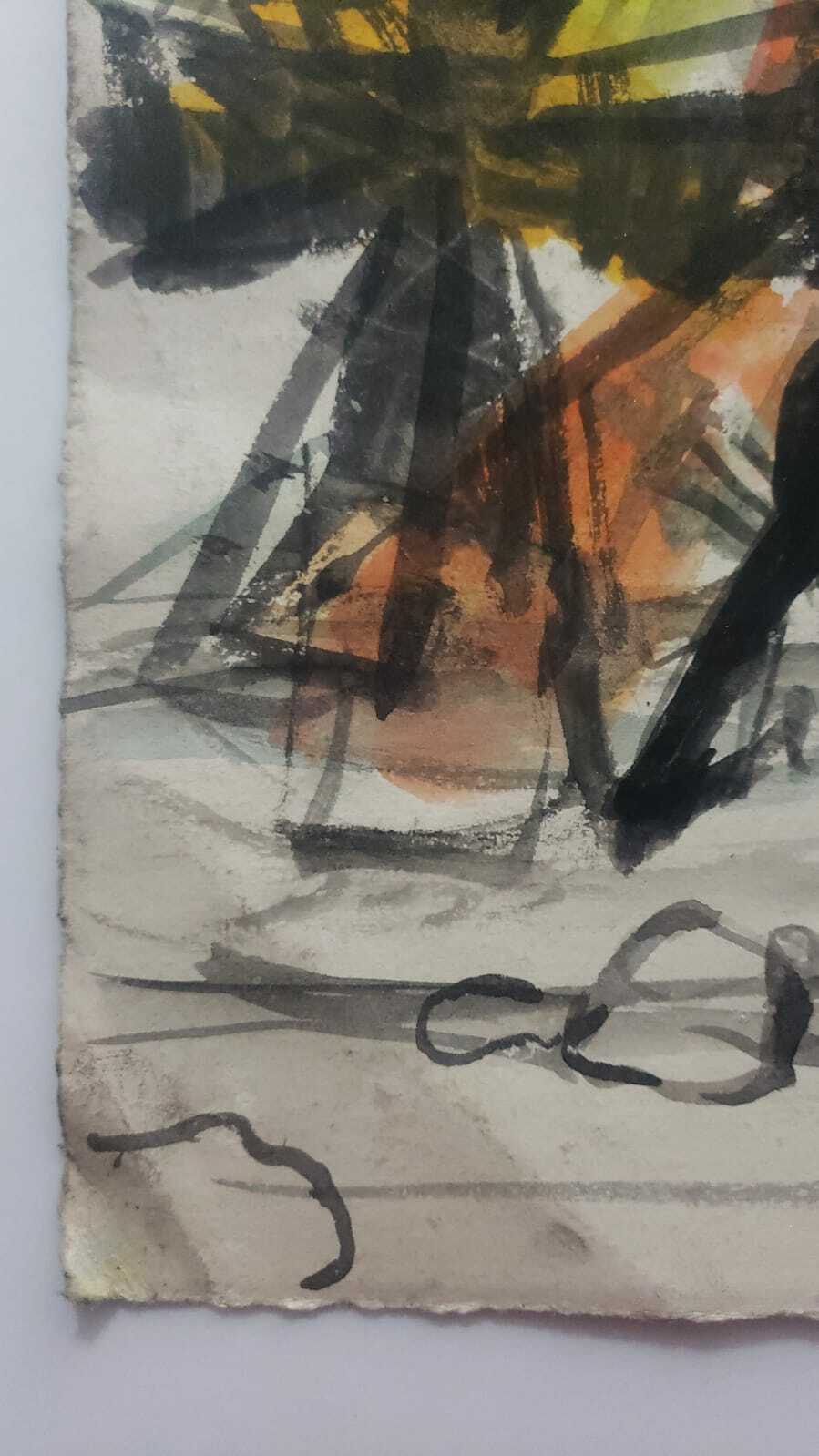 FINE ART: Salvador Dalí - Rare Quichotte « Moulins à vent » / Watery Technique 
