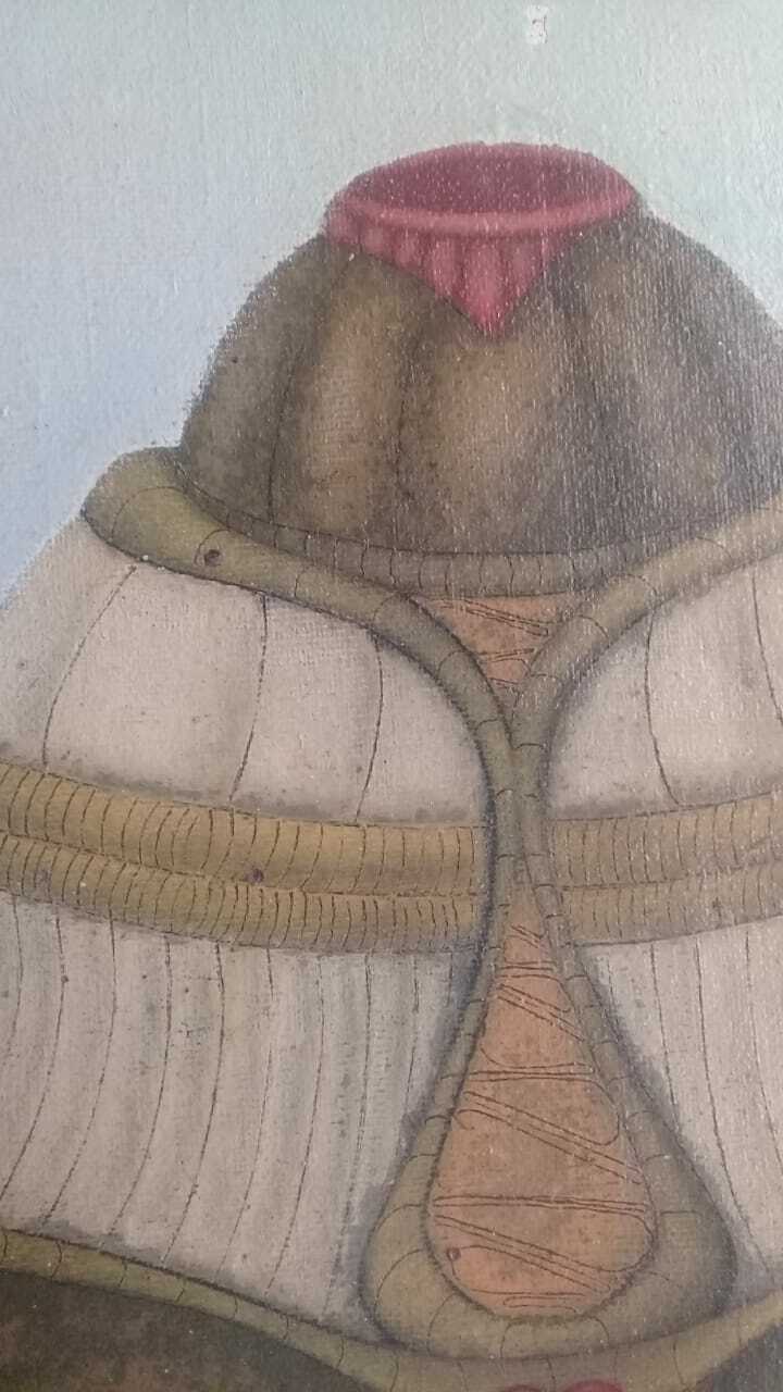 Antique Erotic Oil Canvas 1974 Signed "Guillen" - Amazing Surrealist Artwork