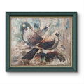 Columba Palumbus Oil Canvas Painting / Extraordinary Technique / Signed 1992