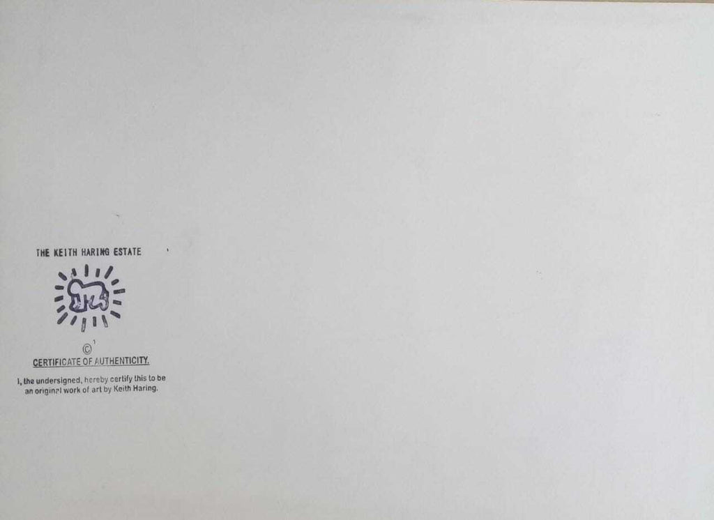 KEITH HARING Silkscreen painted - "manner of american artist" Gay Couple