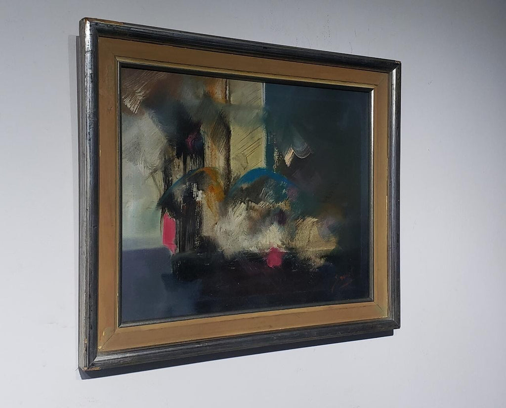 Contemporary Abstract Painting - Oil canvas : ZAVALETA - Signed / COA
