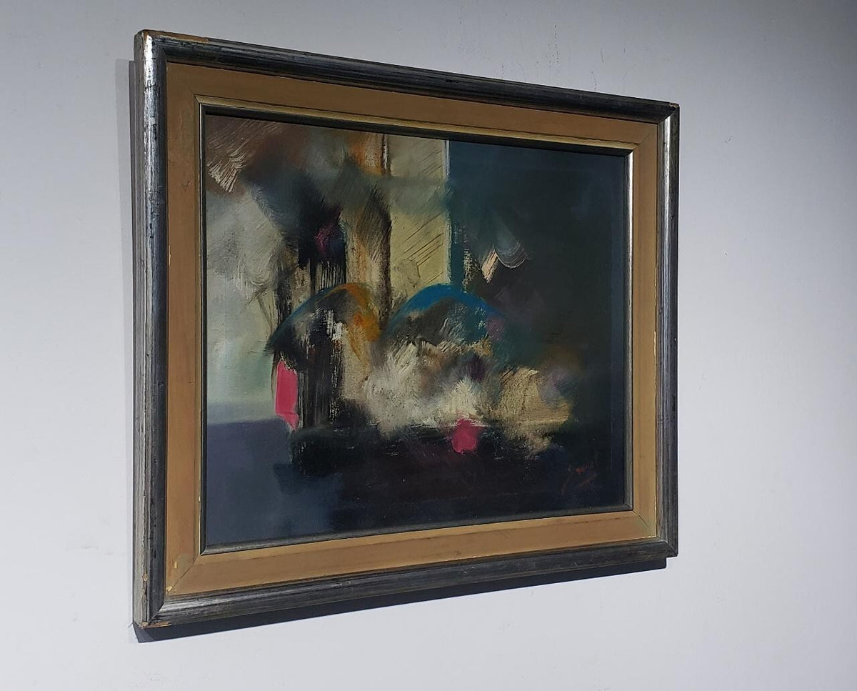 Contemporary Abstract Painting - Oil canvas : ZAVALETA - Signed / COA