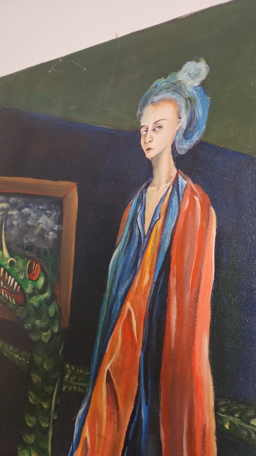 AFTER Leonor Fini - Oil Canvas Painting - Surrealism Style