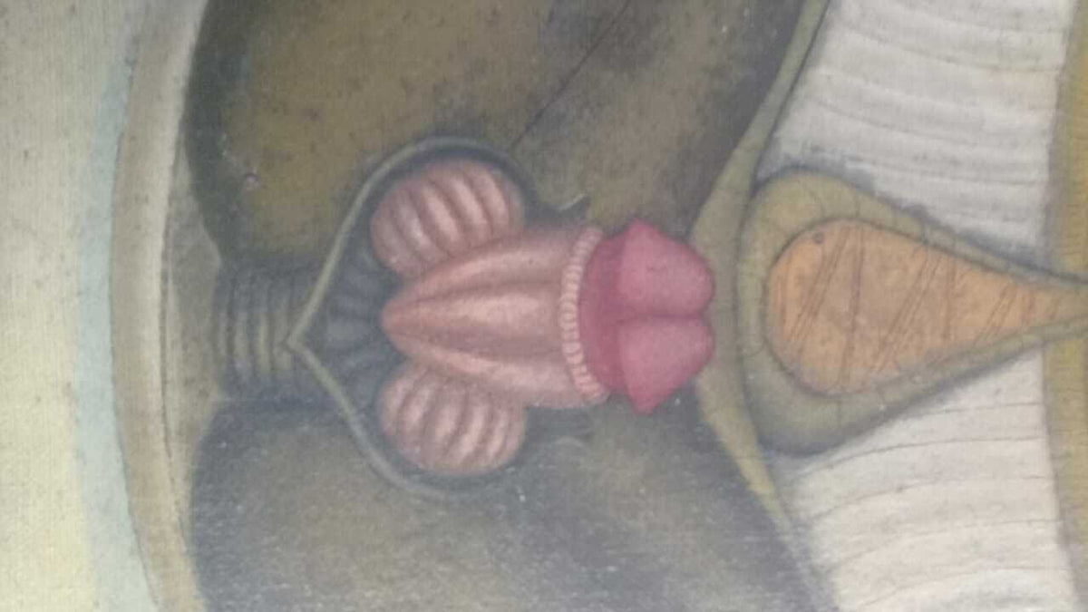 Antique Erotic Oil Canvas 1974 Signed "Guillen" - Amazing Surrealist Artwork