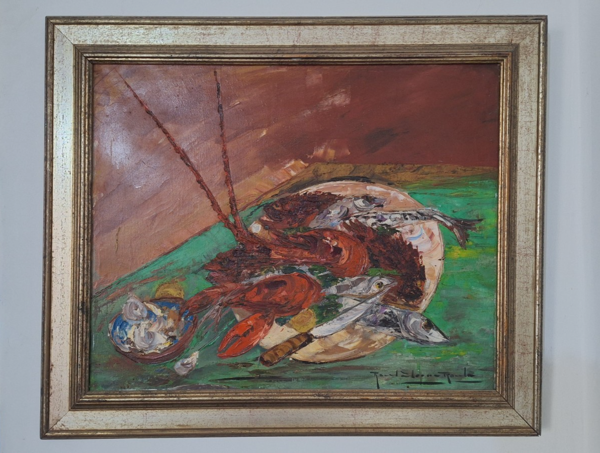 Amazing Original Oil Canvas Painting 1970s - Still Life / French Master