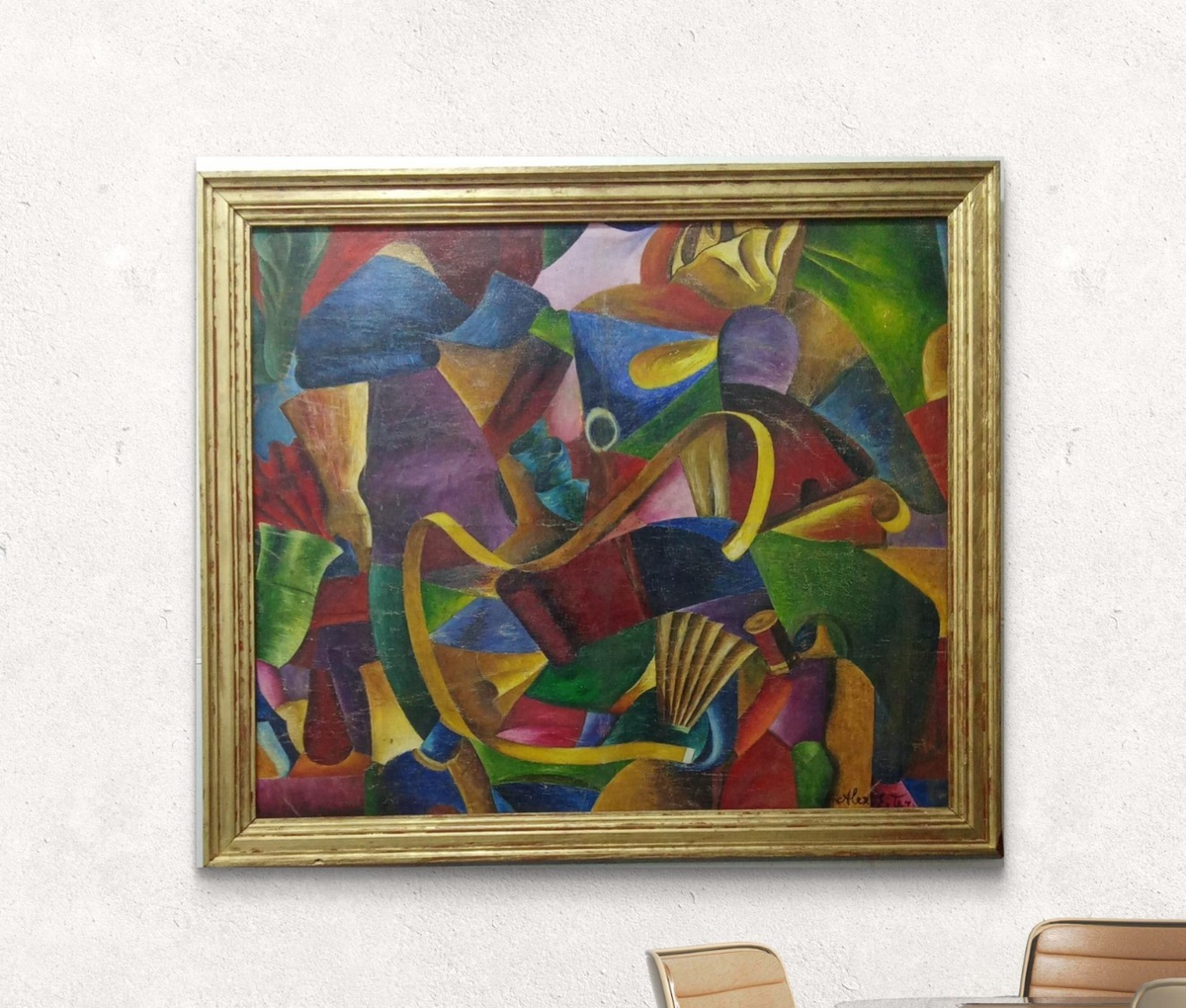 Alexandra Exter (1882 - 1949) OIL CANVAS PAINTING -ATTRIB UNIQUE
