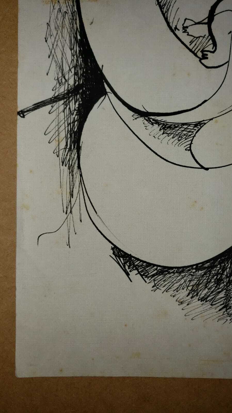 Pablo Picasso "Maternité" / INk & Wash Technique / Signed  / Very rare / Unique