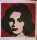 Elizabeth Taylor - Painting on Cardboard SILKSCREEN/ Mixed Media / Warhol