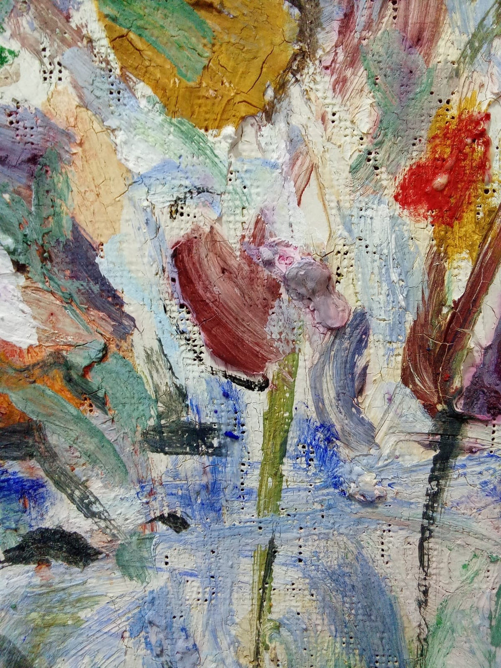 Amazing Contemporary Oil Canvas Painting "Still Life" Attributed Gazbia Sirry
