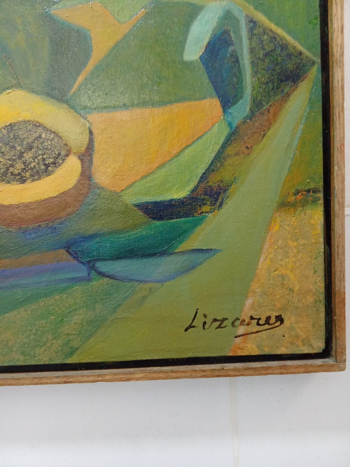 Original Cubism 1970s By LUIS LIZARES - OIL CANVAS "Still life" / Unique