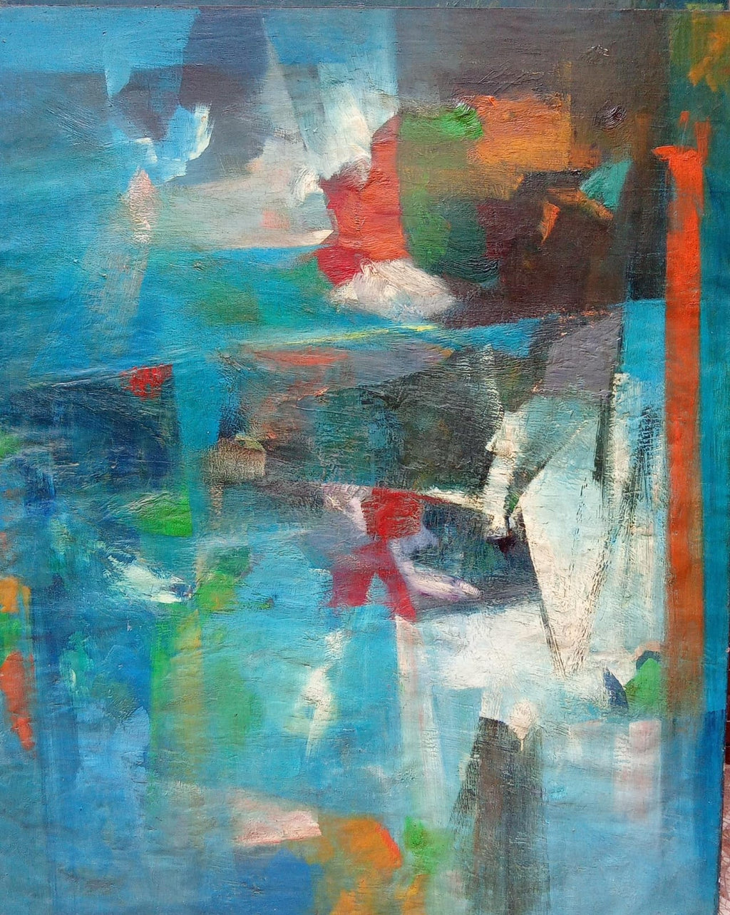 Alberto Dávila Zavala (1912 - 1988) "The Wait" Oil on canvas